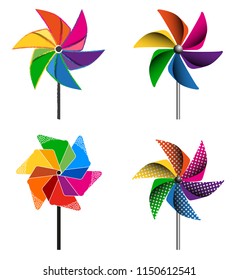 colorful windmill in different styles