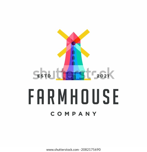 Colorful Windmill Logo Design Template Stock Vector (Royalty Free ...