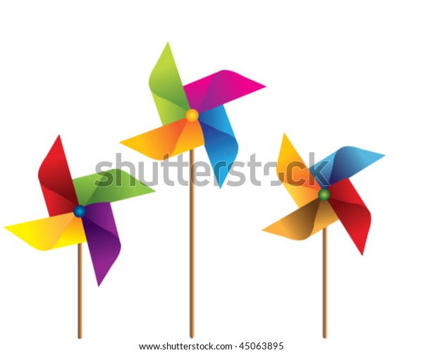 Colorful Windmill Vector Stock Vector (Royalty Free) 45063895 ...