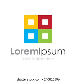 Colorful window opportunity squares element icons business logo