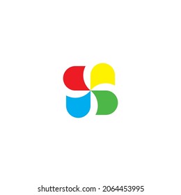
símbolo de ventana colorido simple vector