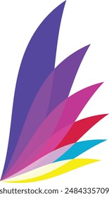 Colorful wings art vector design