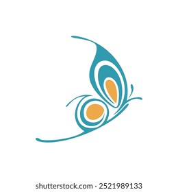 Colorful Wings Beauty Butterfly Vector Logo Template