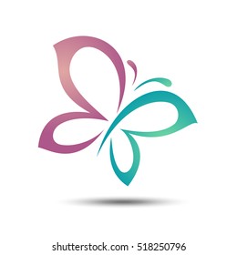 Colorful Wings Beauty Butterfly Vector Logo Template Illustration Design EPS 10.