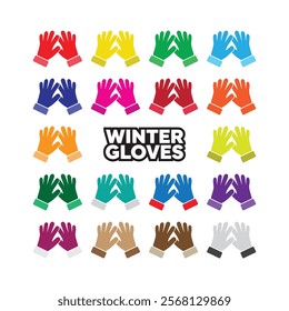 Colorful Winter Gloves Icon Pack - Seasonal and Festive Designs