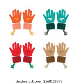 Colorful Winter Gloves Icon Pack - Seasonal and Festive Designs