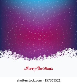 colorful winter snowy background