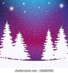 colorful winter snowy background