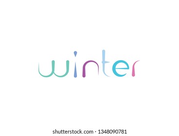 colorful winter typography