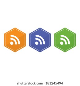 Colorful Wireless Connection Icons
