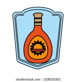 colorful wiskey liquor bottle beverage emblem