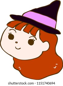 Colorful Witch's face