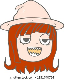 Colorful Witch's face