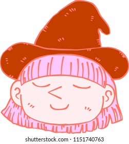 Colorful Witch's face