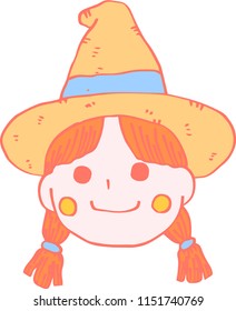 Colorful Witch's face