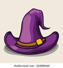 Colorful Wizard Hat in Cartoon style, Vector Illustration