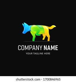 	
Colorful Wolf Logo Design. Gradient Style Animal logo