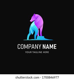 	
Colorful Wolf Logo Design. Gradient Style Animal logo