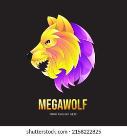Colorful Wolf Logo Design template