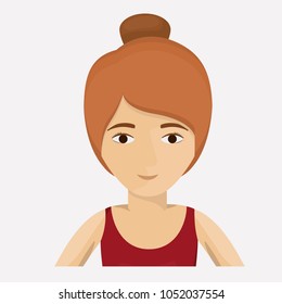 Colorful woman cartoon design