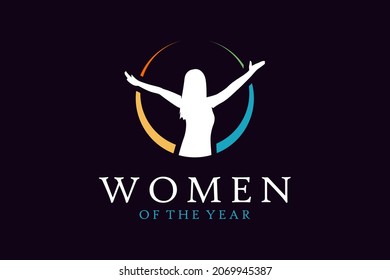 Colorful Woman Wellness, Success And Health Logo Design