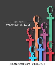 Colorful Woman's day Background - Vector Design Concept 