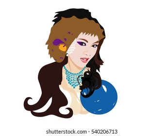 Colorful Women vector illustrator