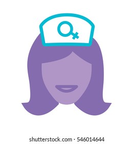 Colorful Women's Services Icon with Female Symbol