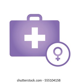 Colorful Women's Services Icon with Female Symbol