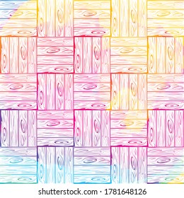 Colorful Wood grain texture background. vector