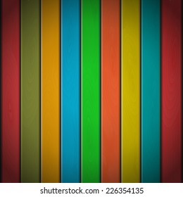 Colorful wood plank background, vector illustration