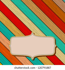 Colorful wooden background with copyspace.  + EPS8 vector file