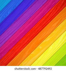 Colorful wooden background. Vector background EPS 10.