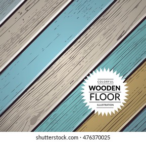 Colorful wooden vector background