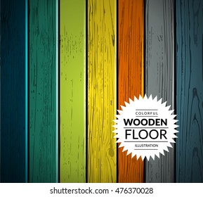 Fondo vectorial de madera colorida