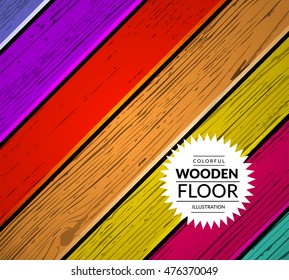 Colorful wooden vector background