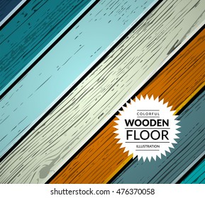 Colorful wooden vector background