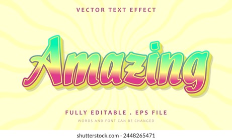 Colorful Word Amazing Editable Text Effect Design Template . Effect Saved In Graphic Style