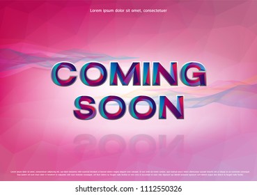 The Colorful word Coming Soon. Vector illustration.