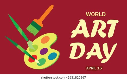 COLORFUL WORLD ART DAY BANNER, COVER, POSTER, BACKGROUND VECTOR GRAPHICS NEW DESIGN