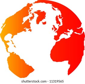 Colorful world globe