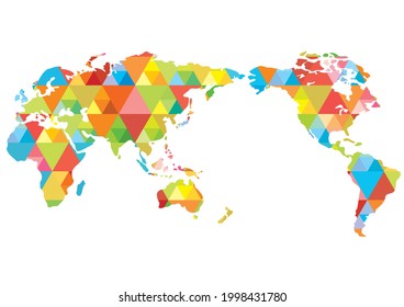 It is a colorful world map