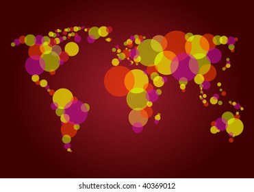Colorful world map