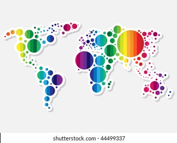 mapa del mundo colorido