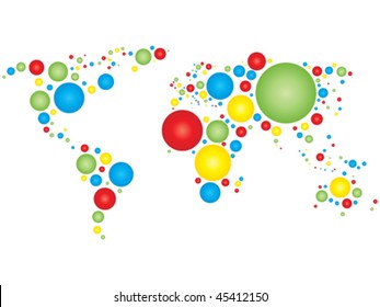 mapa del mundo colorido
