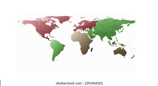 Colorful world map. Equirectangular projection. Adorable vector illustration. svg