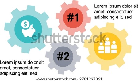 Colorful world map with numbered locations pin icons and dollar sign symbol vector illustration