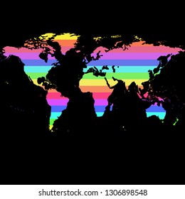 colorful world map vector eps10