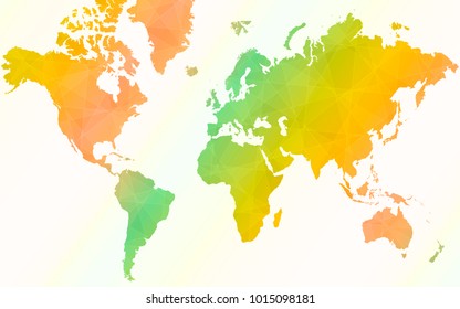 Colorful world map. Vector illustration of World Map.