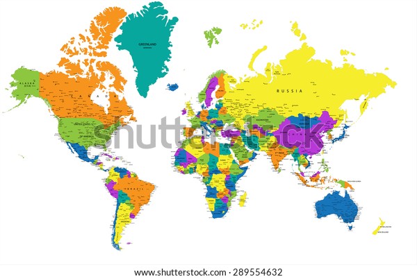 Big World Map With Countries Labeled